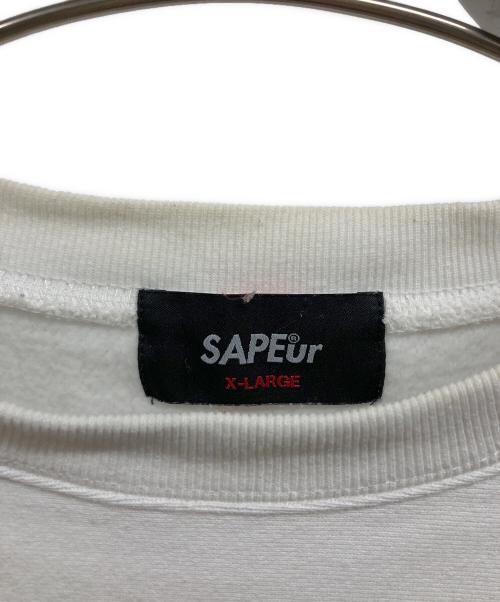 SAPEur（サプール）SAPEur (サプール) クルーネックスウェット ホワイト サイズ:XLの古着・服飾アイテム