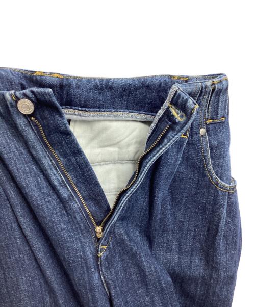 soduk（スドーク）soduk (スドーク) 23SS タック ワイドデニム パンツ インディゴ サイズ:Mの古着・服飾アイテム