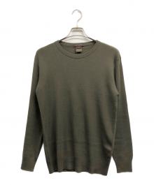 LOUIS VUITTON（ルイ ヴィトン）の古着「メリノウールクルーネックニット」｜カーキ