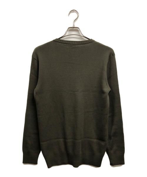 LOUIS VUITTON（ルイ ヴィトン）LOUIS VUITTON (ルイ ヴィトン) メリノウールクルーネックニット カーキ サイズ:Lの古着・服飾アイテム