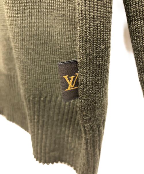 LOUIS VUITTON（ルイ ヴィトン）LOUIS VUITTON (ルイ ヴィトン) メリノウールクルーネックニット カーキ サイズ:Lの古着・服飾アイテム