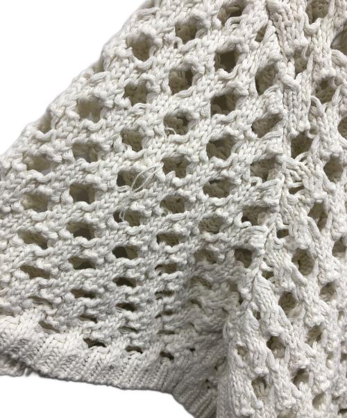 stussy（ステューシー）stussy (ステューシー) Big Mesh Polo Sweater ホワイト サイズ:XLの古着・服飾アイテム