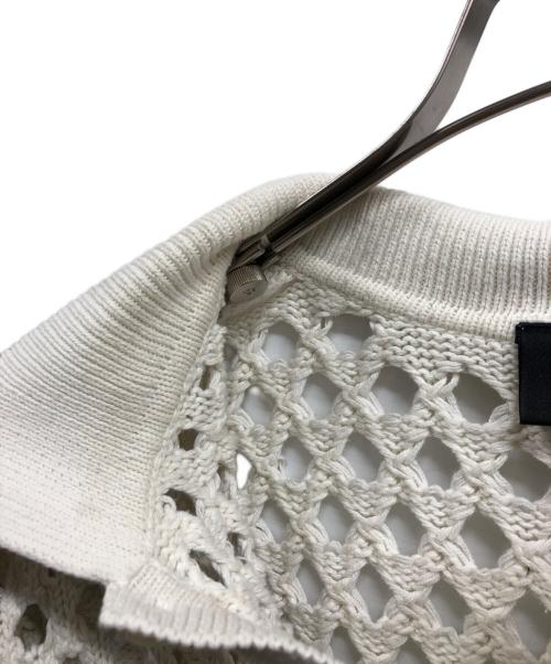 stussy（ステューシー）stussy (ステューシー) Big Mesh Polo Sweater ホワイト サイズ:XLの古着・服飾アイテム