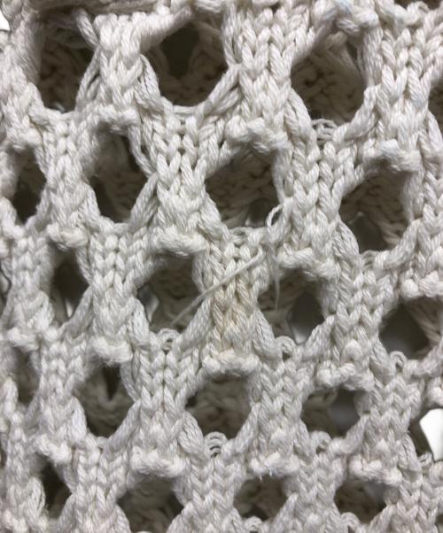 stussy（ステューシー）stussy (ステューシー) Big Mesh Polo Sweater ホワイト サイズ:XLの古着・服飾アイテム