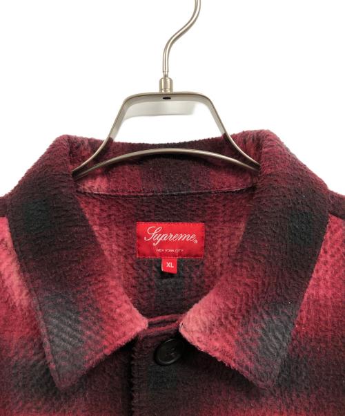 SUPREME（シュプリーム）Supreme (シュプリーム) 20FW Shadow Plaid Fleece Shirt レッド サイズ:XLの古着・服飾アイテム