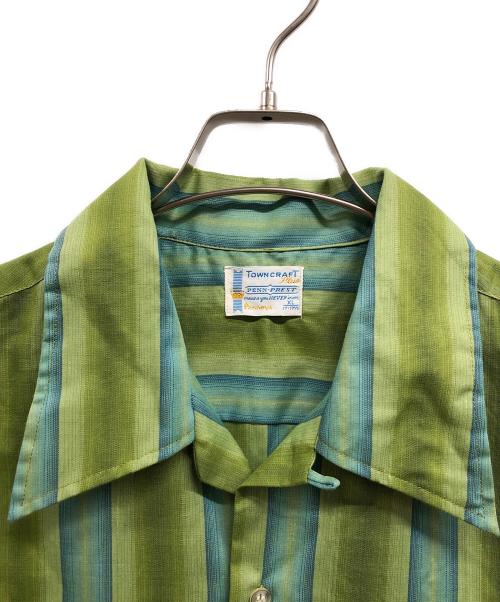 TOWN CRAFT（タウンクラフト）TOWN CRAFT (タウンクラフト) 60～70ｓヴィンテージ長袖シャツ グリーン サイズ:XLの古着・服飾アイテム