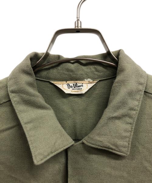 Davinci（ダヴィンチ）Davinci (ダヴィンチ) ヴィンテージオープンカラーシャツ カーキ サイズ:FREEの古着・服飾アイテム