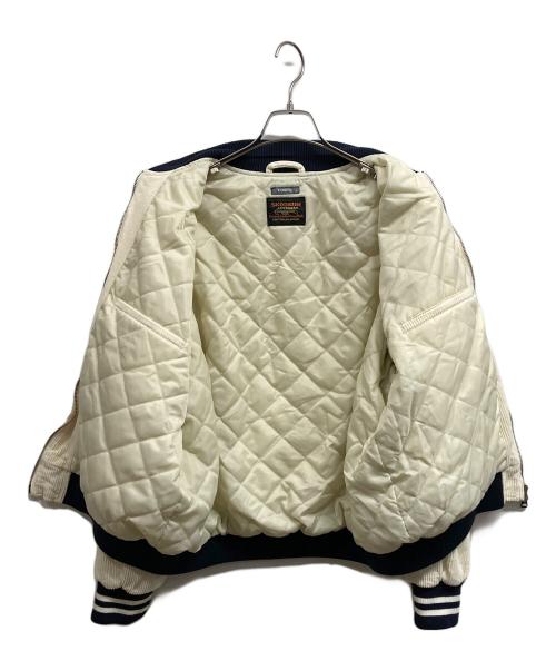 FIDELITY（フィデリティー）FIDELITY (フィデリティー) SKOOKUM (スクーカム) コーデュロイスタジャン ホワイト サイズ:XLの古着・服飾アイテム