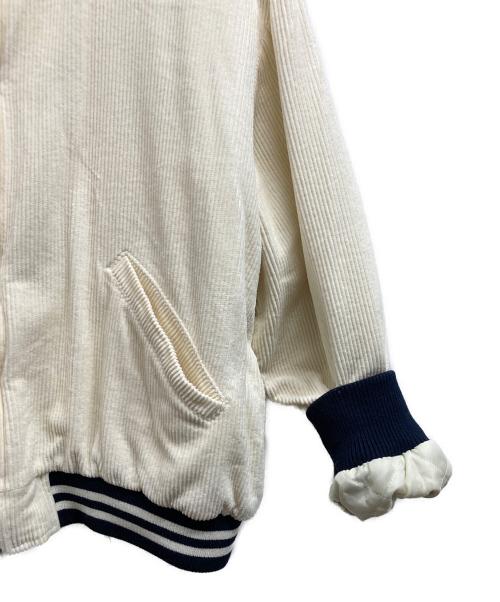 FIDELITY（フィデリティー）FIDELITY (フィデリティー) SKOOKUM (スクーカム) コーデュロイスタジャン ホワイト サイズ:XLの古着・服飾アイテム