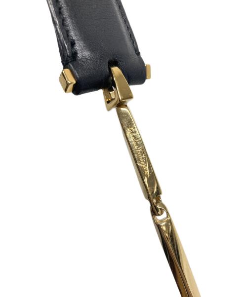 Salvatore Ferragamo（サルヴァトーレ フェラガモ）Salvatore Ferragamo (サルヴァトーレ フェラガモ) レザーワンハンドバッグ ブラックの古着・服飾アイテム
