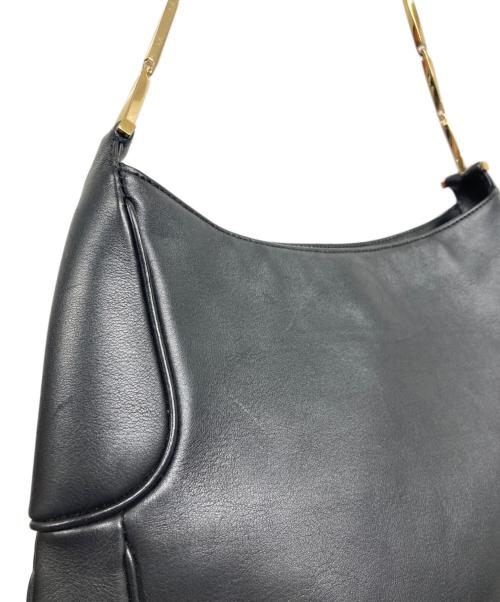 Salvatore Ferragamo（サルヴァトーレ フェラガモ）Salvatore Ferragamo (サルヴァトーレ フェラガモ) レザーワンハンドバッグ ブラックの古着・服飾アイテム