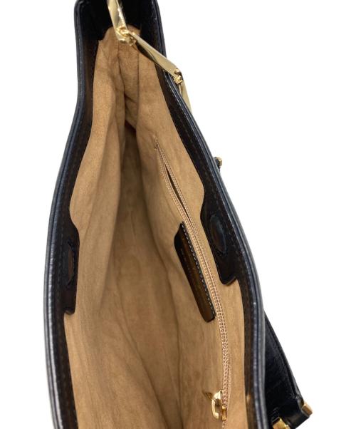 Salvatore Ferragamo（サルヴァトーレ フェラガモ）Salvatore Ferragamo (サルヴァトーレ フェラガモ) レザーワンハンドバッグ ブラックの古着・服飾アイテム