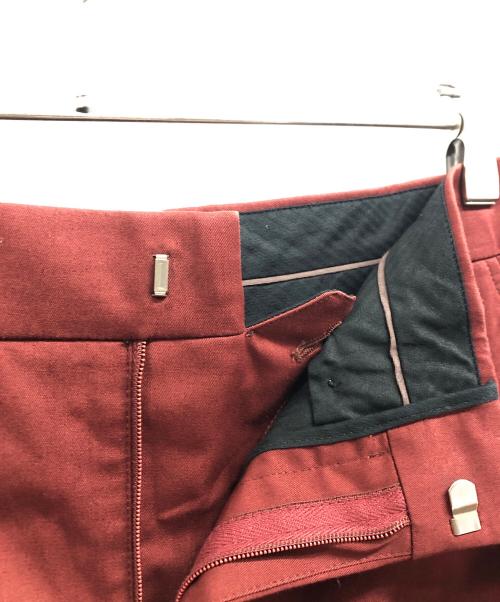 HERMES（エルメス）HERMES (エルメス) テーパードスラックス レッド サイズ:40の古着・服飾アイテム