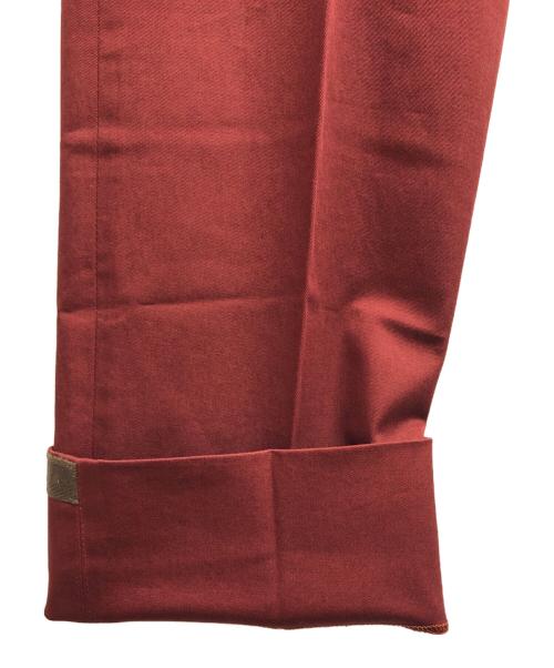 HERMES（エルメス）HERMES (エルメス) テーパードスラックス レッド サイズ:40の古着・服飾アイテム