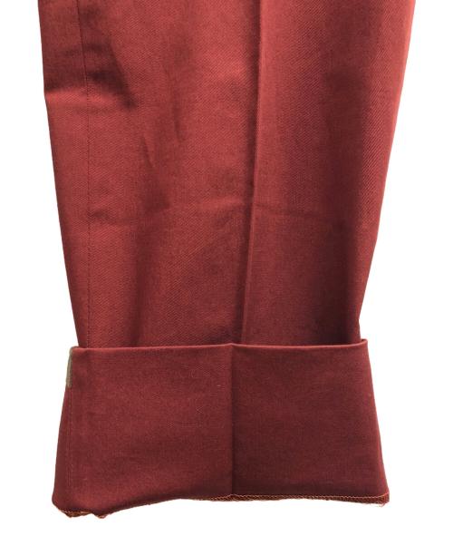 HERMES（エルメス）HERMES (エルメス) テーパードスラックス レッド サイズ:40の古着・服飾アイテム