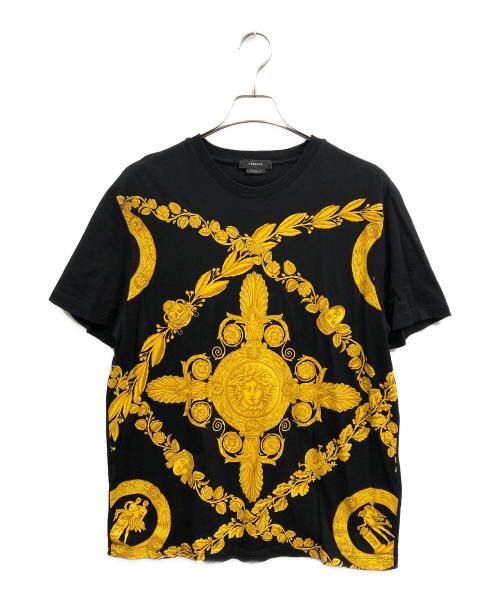 VERSACE（ヴェルサーチェ）VERSACE (ヴェルサーチェ) バロックマスケラTシャツ ブラック サイズ:Lの古着・服飾アイテム