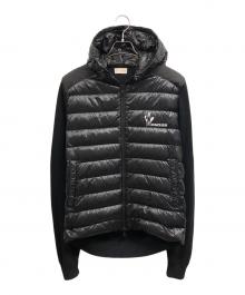 MONCLER（モンクレール）の古着「ニット切替ダウンジャケット」｜ブラック