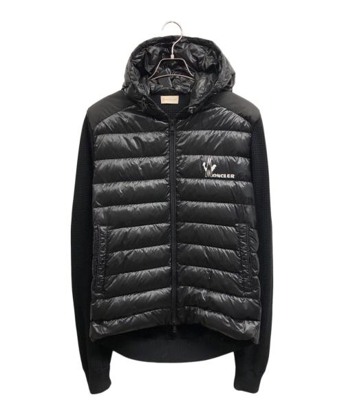 MONCLER（モンクレール）MONCLER (モンクレール) ニット切替ダウンジャケット ブラック サイズ:Lの古着・服飾アイテム