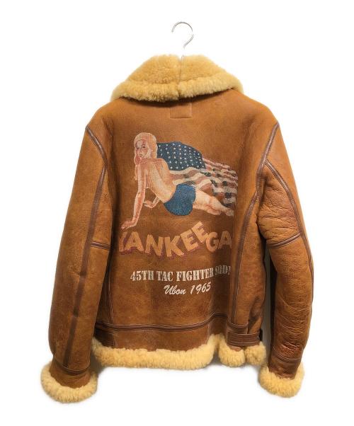 AVIREX（アヴィレックス）AVIREX (アヴィレックス) B-3 ムートンジャケット ブラウン サイズ:40の古着・服飾アイテム