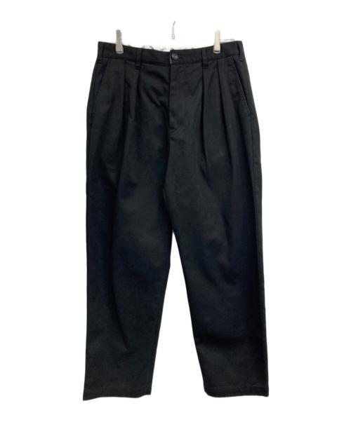 Schott（ショット）Schott (ショット) TC DOUBLE PLEATED WIDE PANTS ブラック サイズ:Lの古着・服飾アイテム