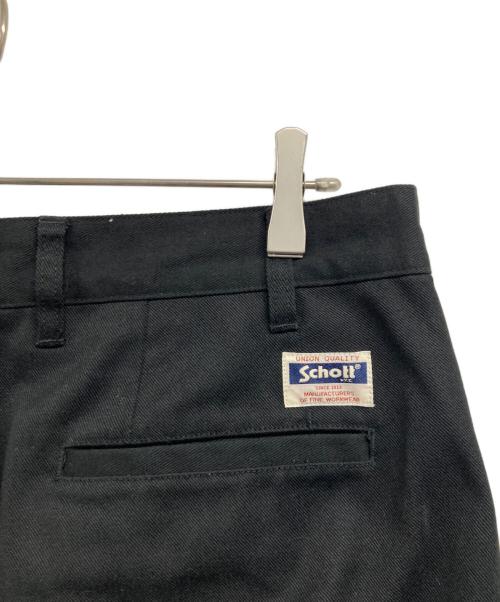 Schott（ショット）Schott (ショット) TC DOUBLE PLEATED WIDE PANTS ブラック サイズ:Lの古着・服飾アイテム