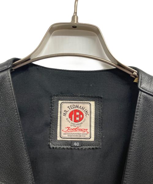 Mr. Tedman（テッドマン）Mr. Tedman (テッドマン) レザーベスト ブラック サイズ:40の古着・服飾アイテム