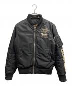 VANSONバンソン）の古着「MA-1 フライトジャケット」｜ブラック