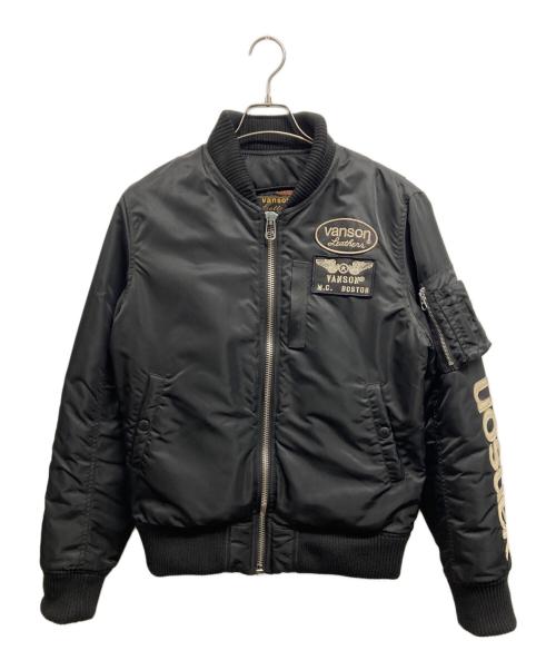 VANSON（バンソン）VANSON (バンソン) MA-1 フライトジャケット ブラック サイズ:Mの古着・服飾アイテム