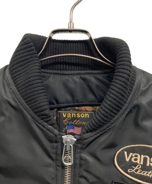 VANSON（バンソン）VANSON (バンソン) MA-1 フライトジャケット ブラック サイズ:Mの古着・服飾アイテム