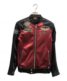 VANSON（バンソン）の古着「ライダースジャケット」｜レッド×ブラック
