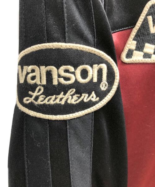 VANSON（バンソン）VANSON (バンソン) ライダースジャケット レッド×ブラック サイズ:Mの古着・服飾アイテム
