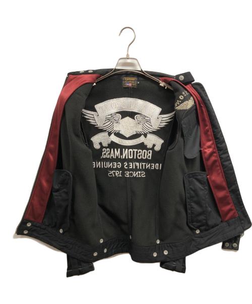 VANSON（バンソン）VANSON (バンソン) ライダースジャケット レッド×ブラック サイズ:Mの古着・服飾アイテム