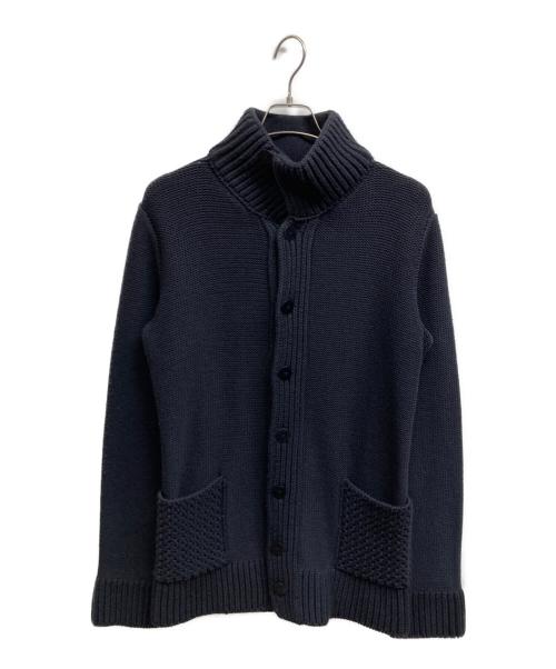 GIORGIO ARMANI（ジョルジオアルマーニ）GIORGIO ARMANI (ジョルジオアルマーニ) ウールニットカーディガン ブラック サイズ:50の古着・服飾アイテム