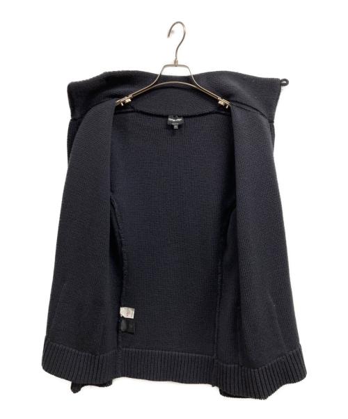 GIORGIO ARMANI（ジョルジオアルマーニ）GIORGIO ARMANI (ジョルジオアルマーニ) ウールニットカーディガン ブラック サイズ:50の古着・服飾アイテム