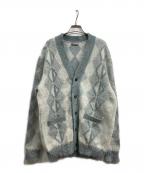 Christian Diorクリスチャン ディオール）の古着「モヘアカーディガン」｜グレー×ホワイト