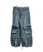 A.F ARTEFACTエーエフ アーティファクト）の古着「デニムカーゴパンツ」｜インディゴ