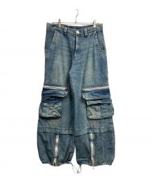 A.F ARTEFACT（エーエフ アーティファクト）の古着「デニムカーゴパンツ」｜インディゴ