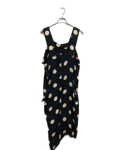 Y's（ワイズ）Y's (ワイズ) ドット柄ノースリーブワンピース ブラック サイズ:2の古着・服飾アイテム