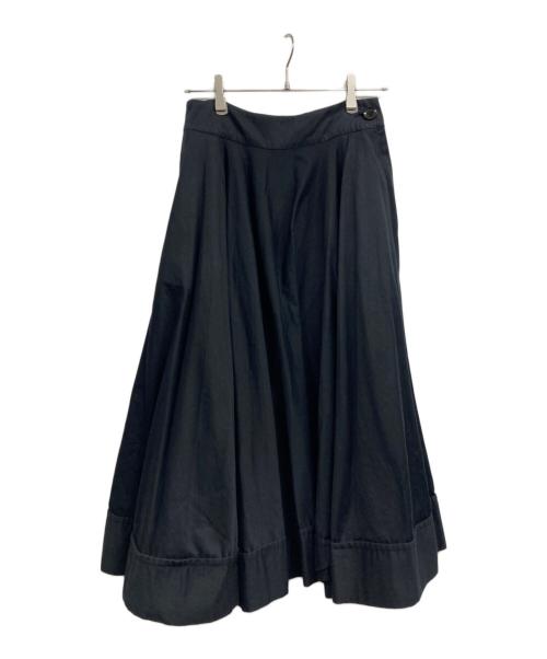yohji yamamoto+noir（ヨウジヤマモトプリュスノアール）yohji yamamoto+noir (ヨウジヤマモトプリュスノアール) ロングフレアスカート ブラック サイズ:1の古着・服飾アイテム