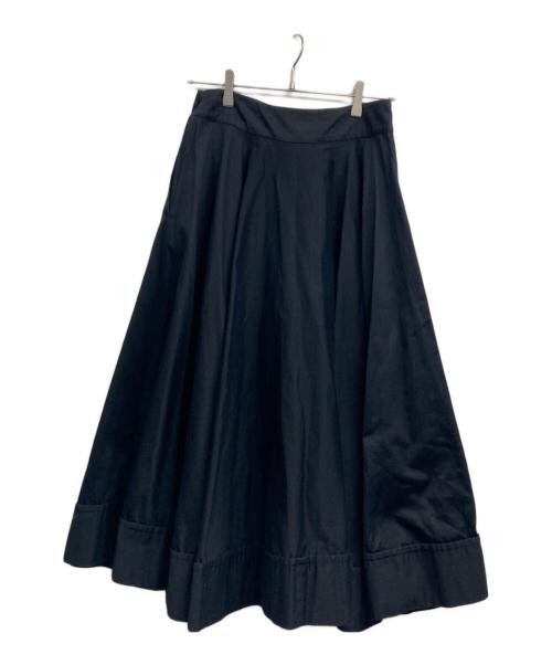yohji yamamoto+noir（ヨウジヤマモトプリュスノアール）yohji yamamoto+noir (ヨウジヤマモトプリュスノアール) ロングフレアスカート ブラック サイズ:1の古着・服飾アイテム