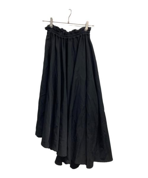 Y's（ワイズ）Y's (ワイズ) アシンメトリードレープウールスカート ブラック サイズ:3の古着・服飾アイテム