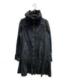 BURBERRY BLUE LABEL（バーバリー ブルー レーベル）の古着「フリルコート」｜ブラック