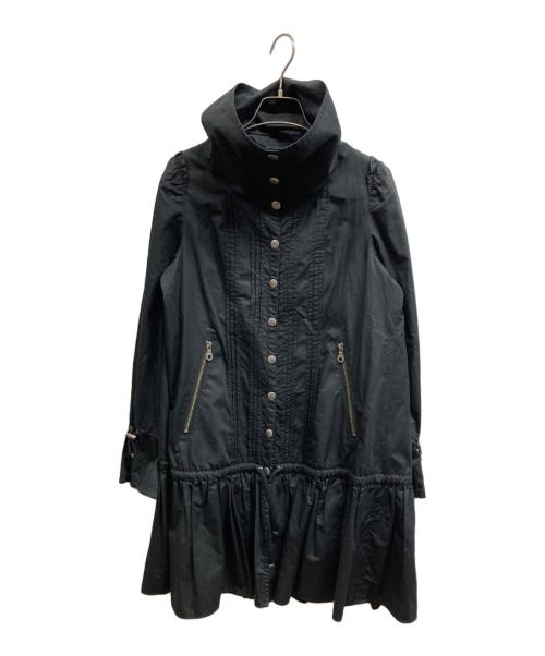 BURBERRY BLUE LABEL（バーバリー ブルー レーベル）BURBERRY BLUE LABEL (バーバリー ブルー レーベル) フリルコート ブラック サイズ:38の古着・服飾アイテム