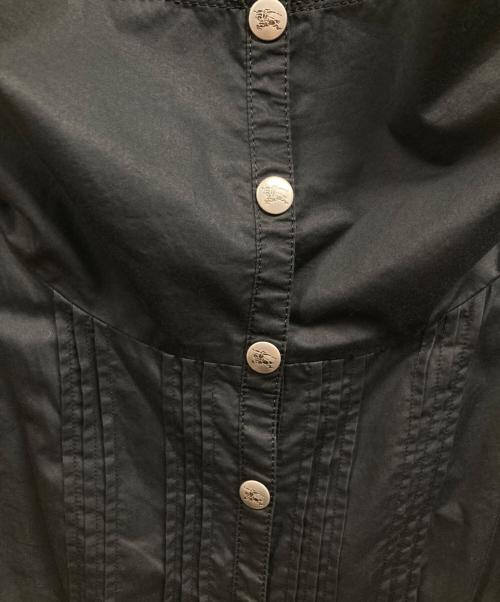 BURBERRY BLUE LABEL（バーバリー ブルー レーベル）BURBERRY BLUE LABEL (バーバリー ブルー レーベル) フリルコート ブラック サイズ:38の古着・服飾アイテム
