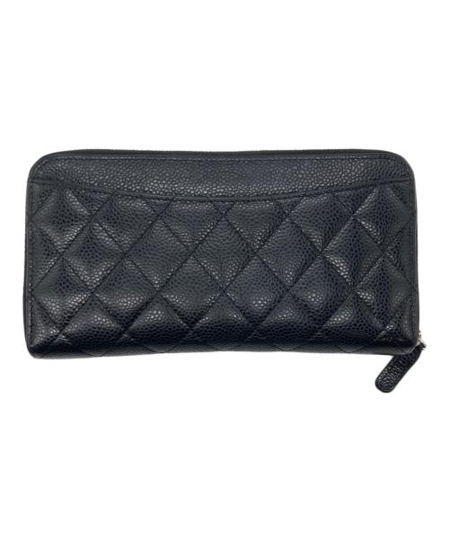 CHANEL（シャネル）CHANEL (シャネル) マトラッセクラシックロングジップウォレット ブラックの古着・服飾アイテム
