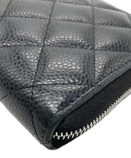CHANEL（シャネル）CHANEL (シャネル) マトラッセクラシックロングジップウォレット ブラックの古着・服飾アイテム