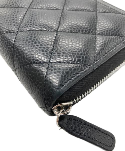 CHANEL（シャネル）CHANEL (シャネル) マトラッセクラシックロングジップウォレット ブラックの古着・服飾アイテム