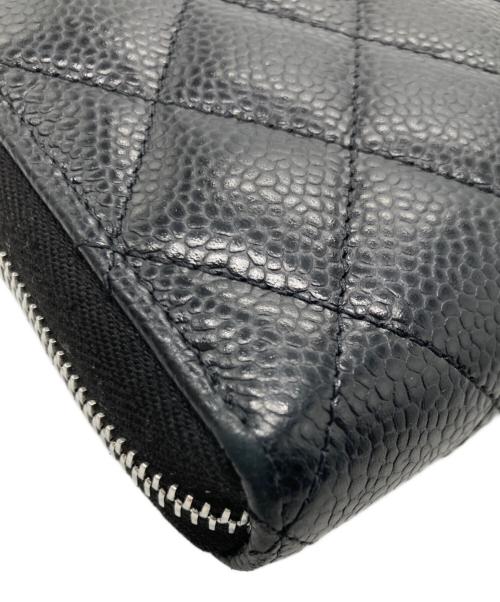 CHANEL（シャネル）CHANEL (シャネル) マトラッセクラシックロングジップウォレット ブラックの古着・服飾アイテム