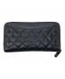 CHANEL (シャネル) マトラッセクラシックロングジップウォレット ブラック：65000円