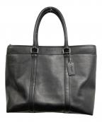 COACHコーチ）の古着「レザートートバッグ」｜ブラック